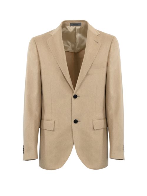 Giacca classica in seta e cashmere beige Corneliani | 94XG69 9416606036